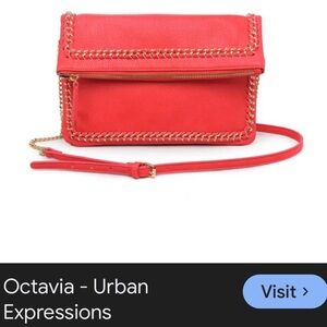 Urban Expressions Coral Octavia Chain-Trim Crossbody